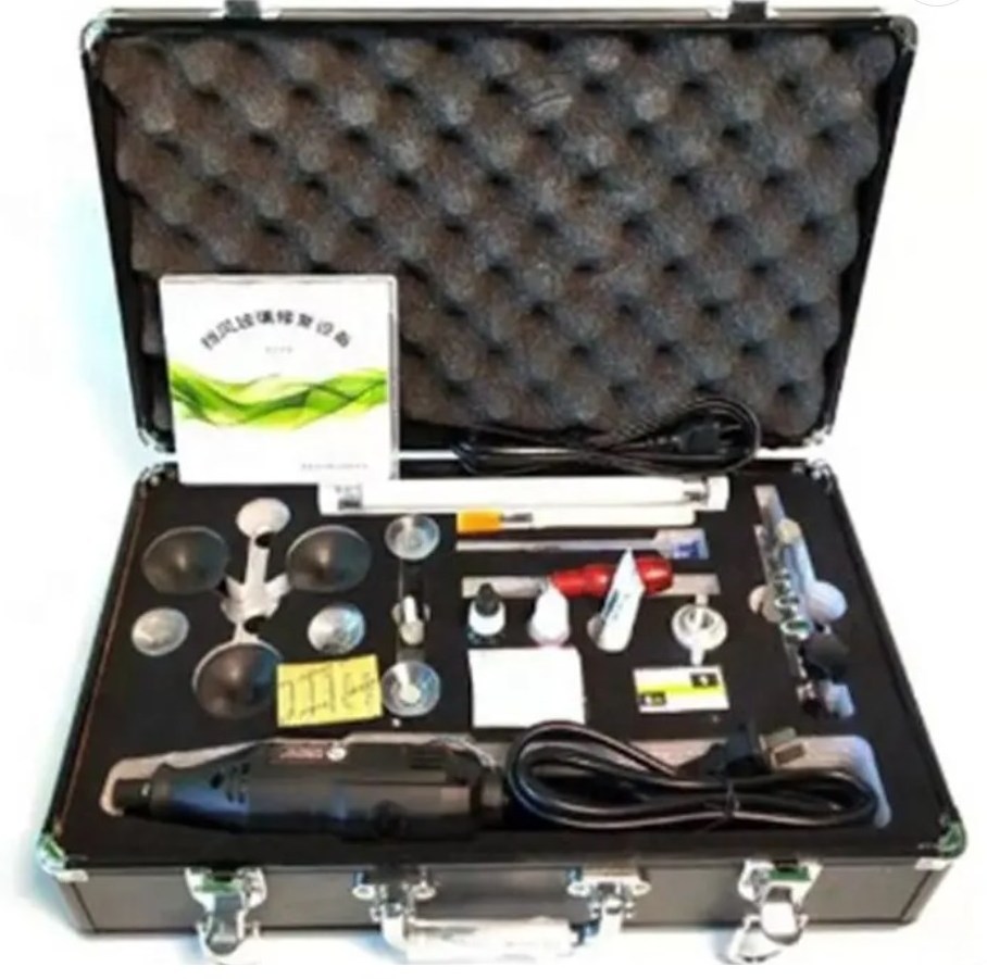 Automobile broken glass repair windshield repair kit for auto windshield cracks and scratches