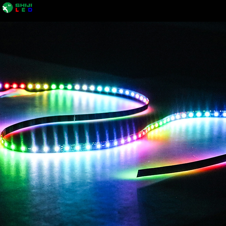 Black PCB 12V 24V SK6812 WS2812b RGB pixel addressable led strip light