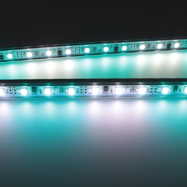 UCS2904 1000mm 500mm 1200mm white pcb 17mm multi color led light bar strip rgb addressable led pixel tube led rigids bar 12v