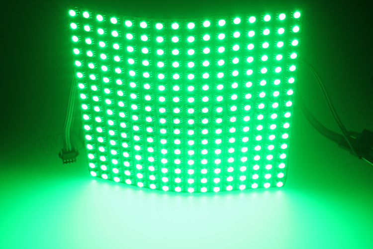 apa102c  3D LED light Matrix flexible screen panel 256 leds