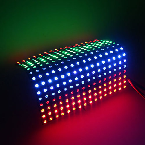 apa102c  3D LED light Matrix flexible screen panel 256 leds