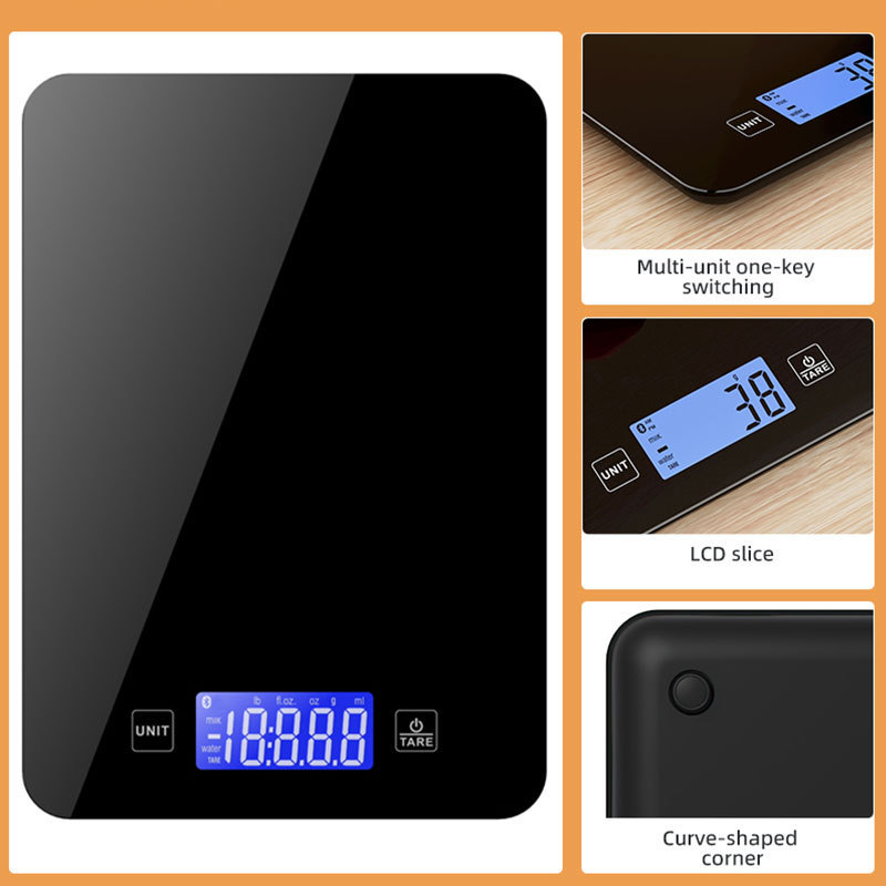 5kg kitchen scale with timer 0.1g coffee scale kitchen waterproof multi-function electronic digital kitchen scale