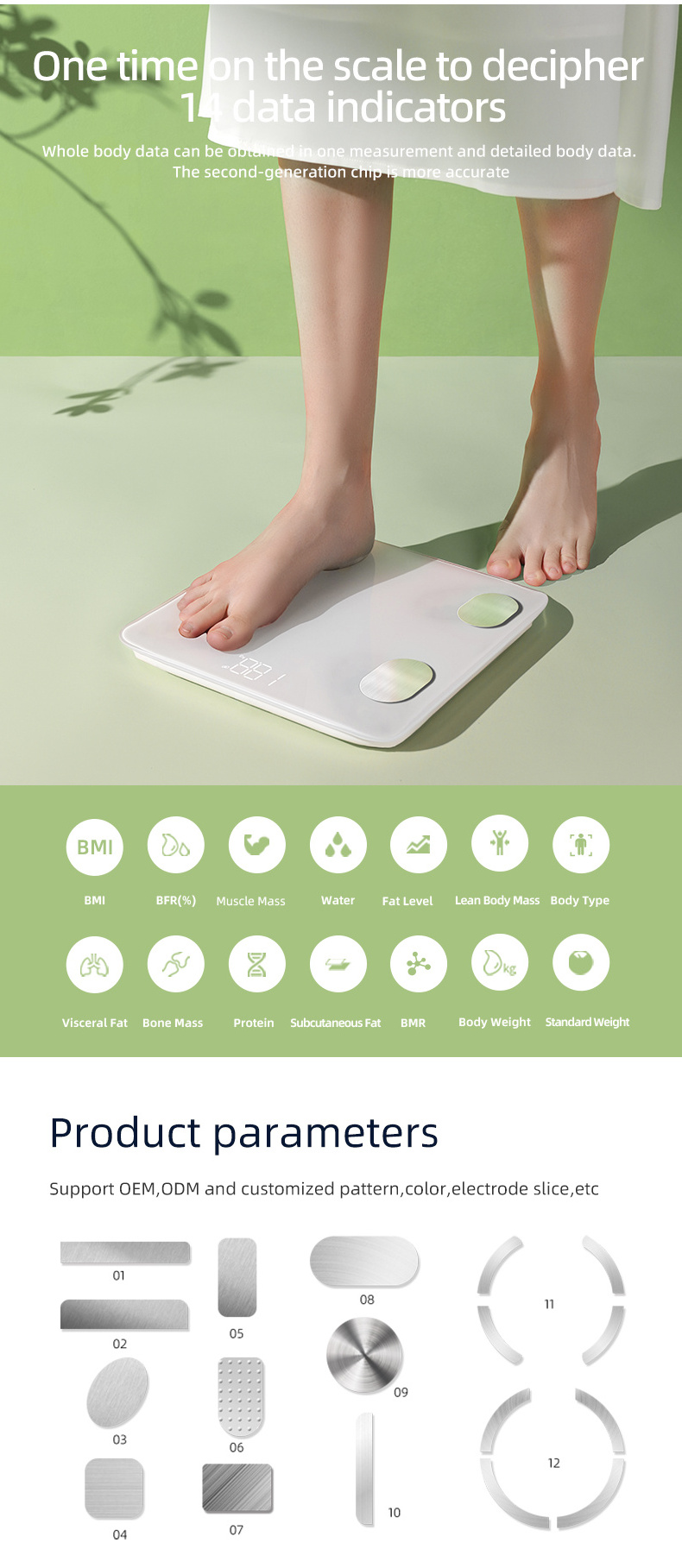 OEM Smart 180kg Bluetooth Body Fat scale Analyzer Digital  Electronic Bathroom Bluetooth Scale