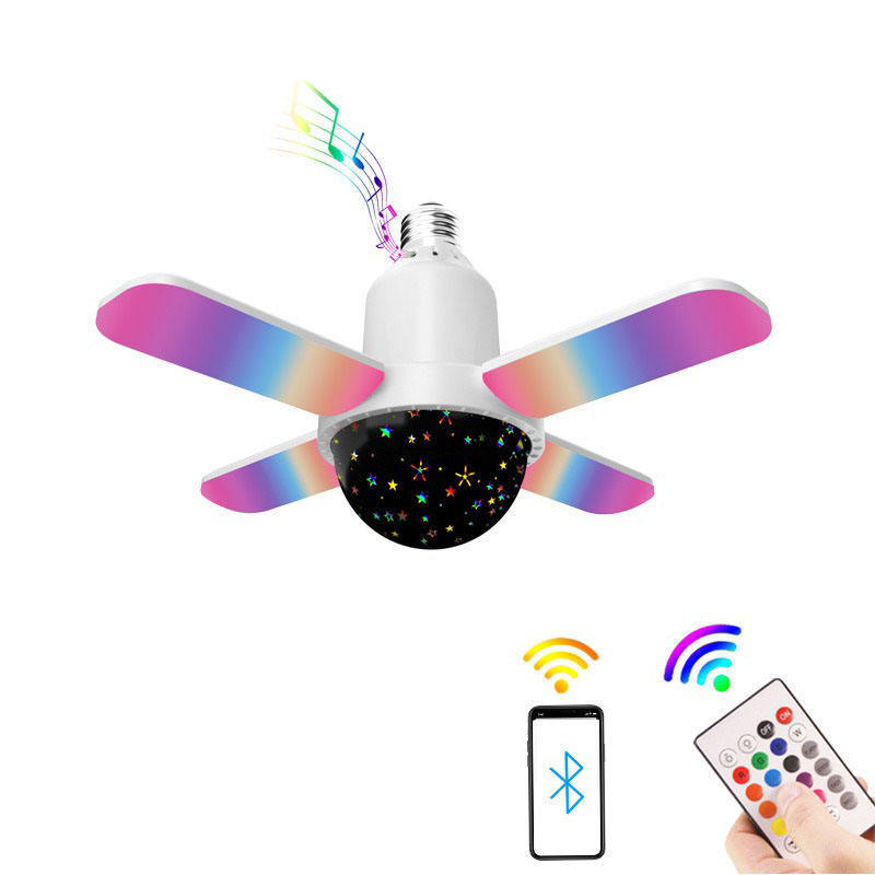 Smart Home Lights Decoration Multi-function Fan 3 In 1 Galaxy Light Projector BT Music Ceiling Light With Speakers