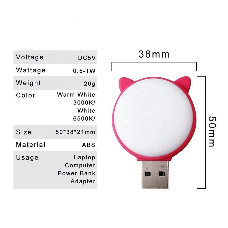 Lovely Mini USB Night Light DC5V Atmosphere Voice Lamp Portable Desktop Light Cute Reading Lamp For Working Travel