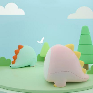 Cartoon Little Dinosaur Silicone Light USB Charging Pat Night Light Baby Feeding LED Bed Head Timer Up Nightlight