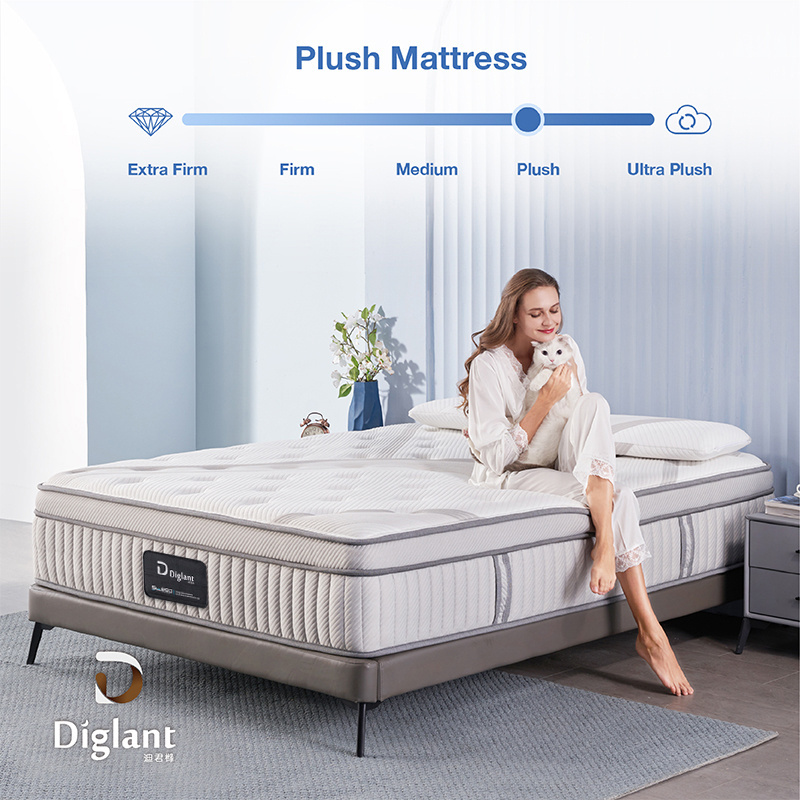 Factory Wholesale Popular  5 Star Hotel Mattress 14 Inch  Sleeping Memory Foam Pocket Spring Hybrid Mattress