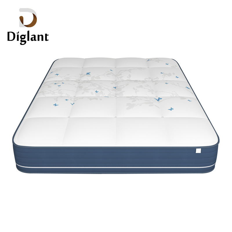 D83 6 inch continuous 8 inches high density coil customized size custom designed memory foam cushion hotel bed sheets