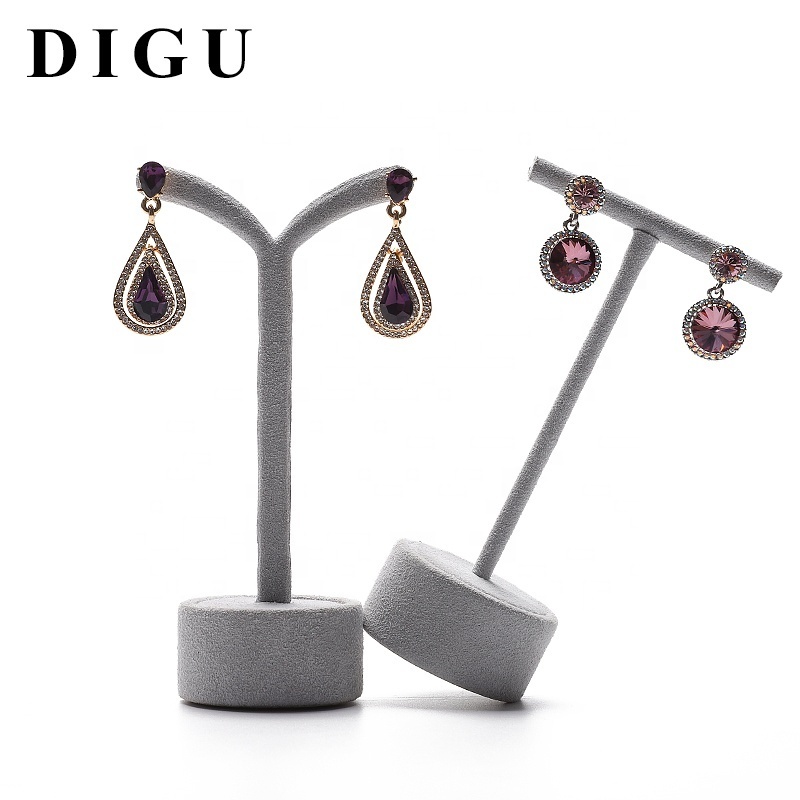 DIGU Luxury custom high quality  jewelry exhibitor organizer holder earring display stand studs earrings props