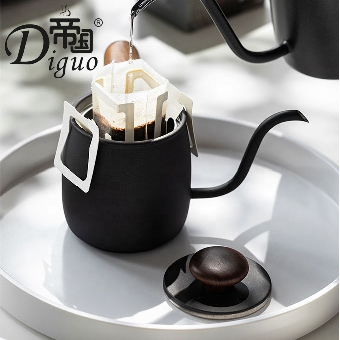 Diguo Xiao Q 2022 Popular 350ml Stainless Steel Coffee Brew Pot Coffee Gooseneck Kettle With Filter