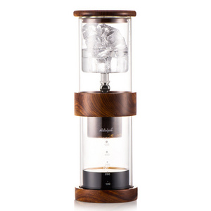 Diguo 500ml Portable Glass Air Tight Iced Coffee Maker Filter Pitcher Mini Cold Brew Coffee Maker