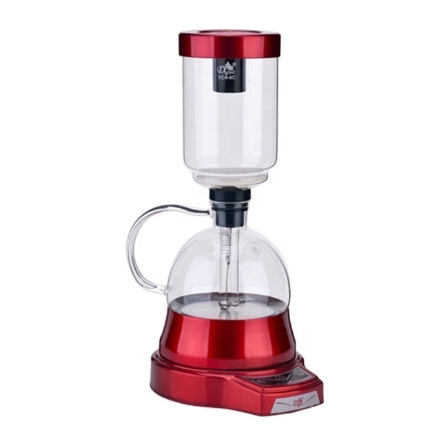 Diguo 2 in 1 Glass Syphon Coffee Maker Half Automatic Electric Siphon Coffee Maker Family Use