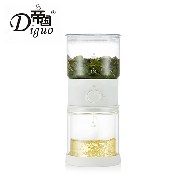 Diguo Hot Selling 200ml Portable Black Color  Glass Cold Brew Tea And Coffee Maker