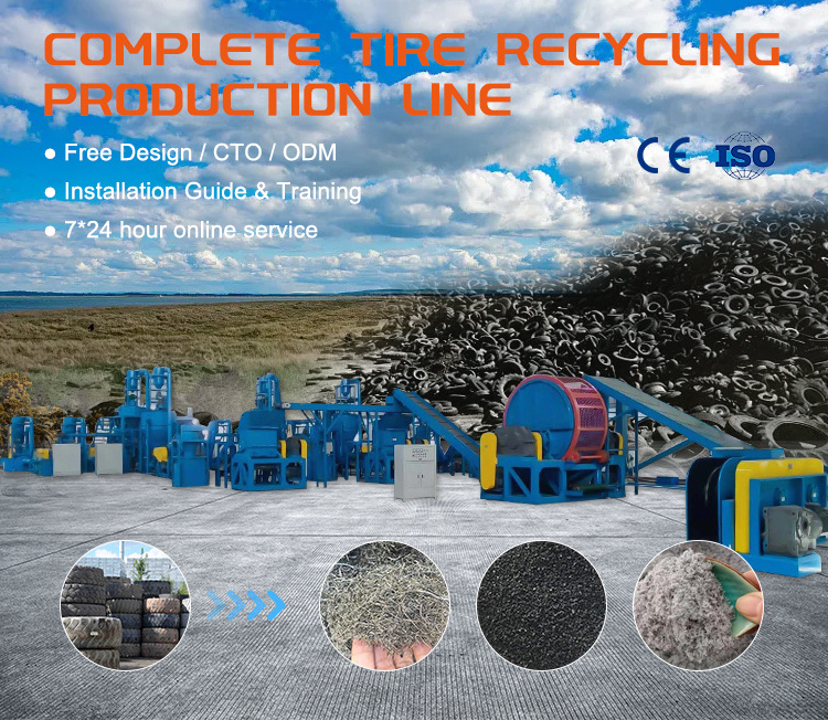 Small Car Tire Recycling Rubber Shredder Machine Mobile Tyre Shredder Plant Tire Granulator Machinery