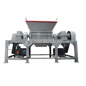 Heavy Duty Wood Pallet Industrial Paper Used Tire Metal Twin Shaft Shredder For Sale