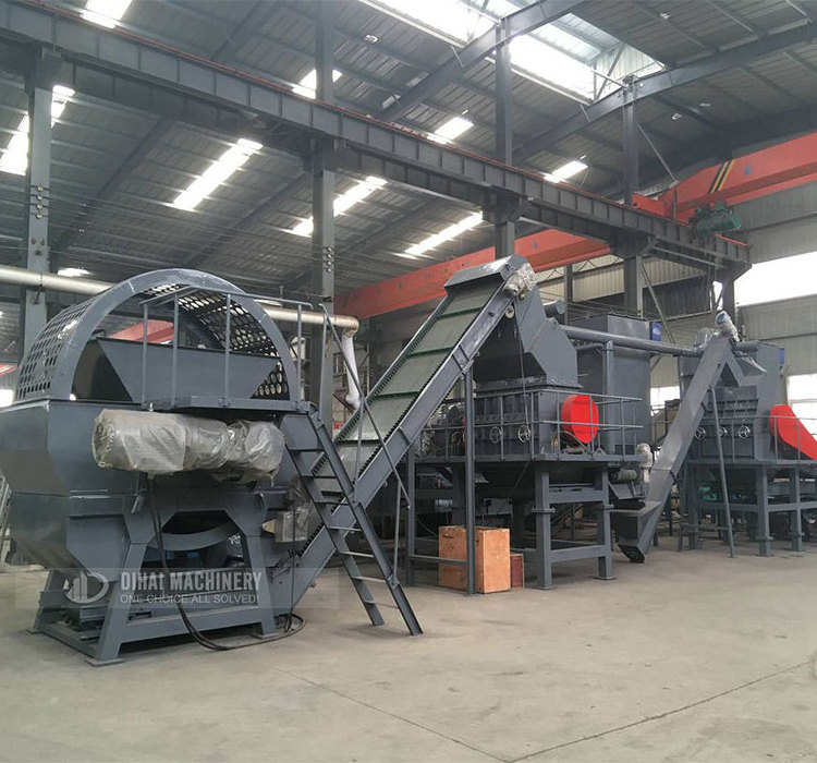 Waste Tire Recycling Rubber And Steel Wire waste Tire Powder Recycling Line Scrap Tire Recycling Production Line Machine