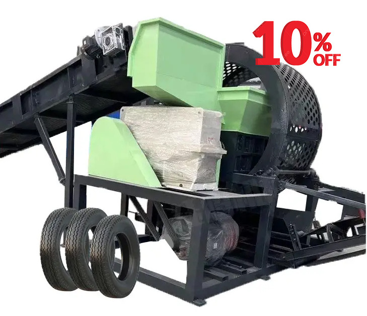 Industrial Plastic Crusher Machine Tire Shredder Waste Recycling Machine  Rubber Shredding Machine