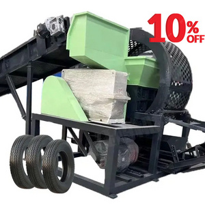 Industrial Plastic Crusher Machine Tire Shredder Waste Recycling Machine  Rubber Shredding Machine