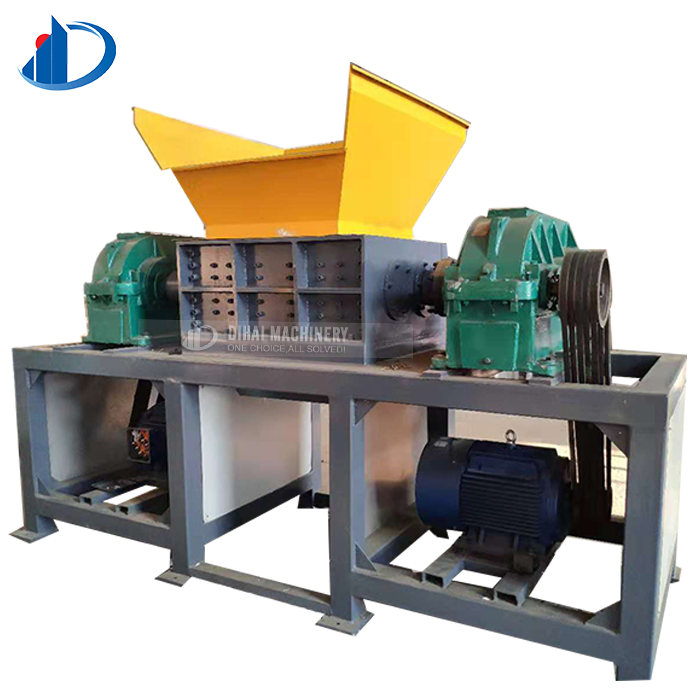 Heavy Duty Industrial Waste Tire Shredder , Scrap Car Tire Shredder Machine , Tyre Shredding Machines For Waste Tire Crusher