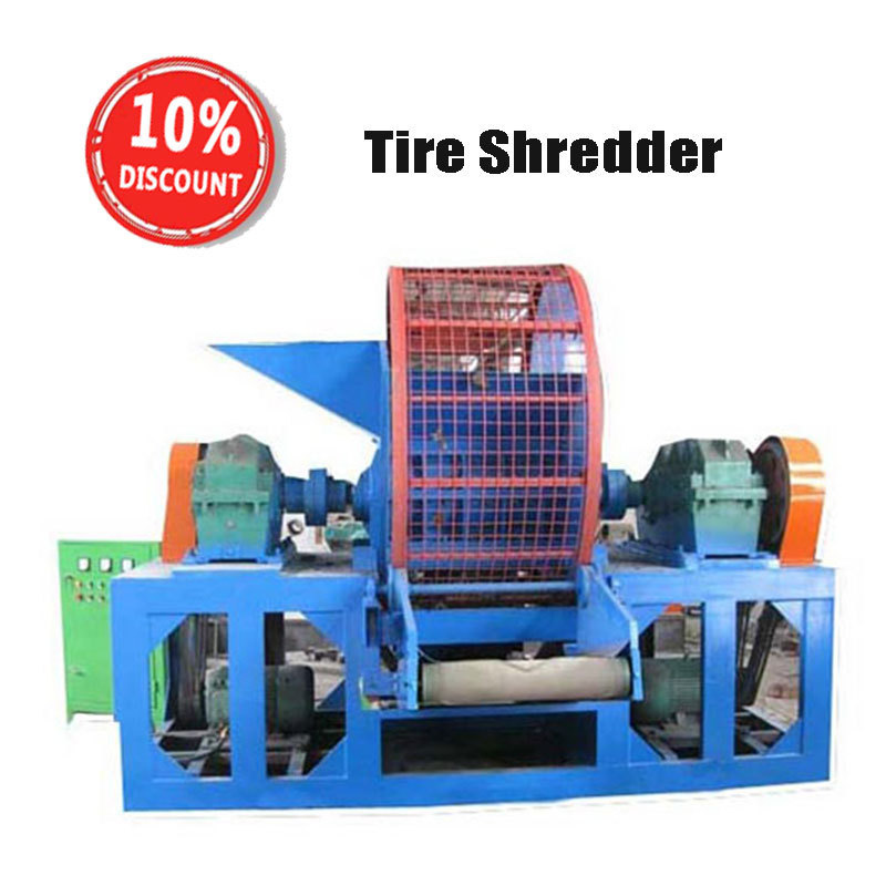 Heavy Duty Industrial Waste Tire Shredder , Scrap Car Tire Shredder Machine , Tyre Shredding Machines For Waste Tire Crusher