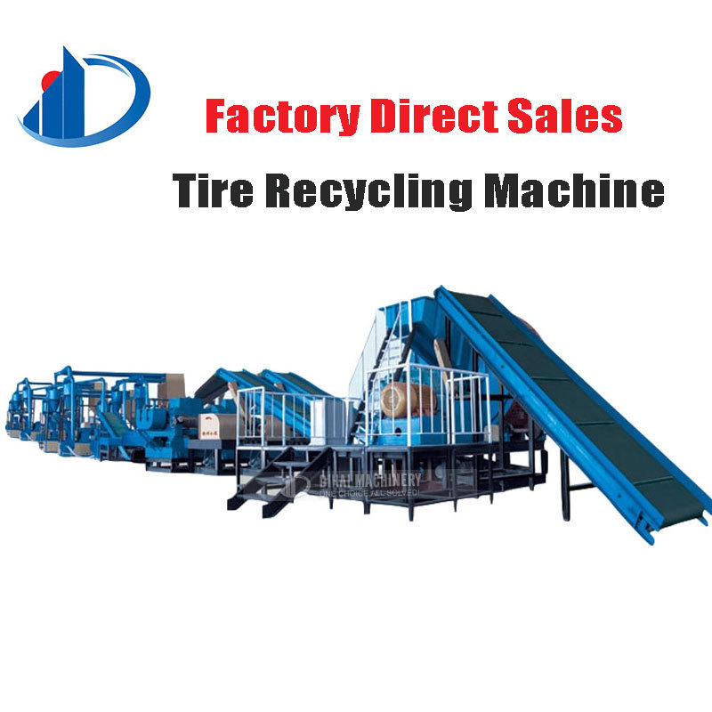 Tire Shredder Machine To Make Crumb Rubber  Waste Tire Recycling Production Line Of Producing