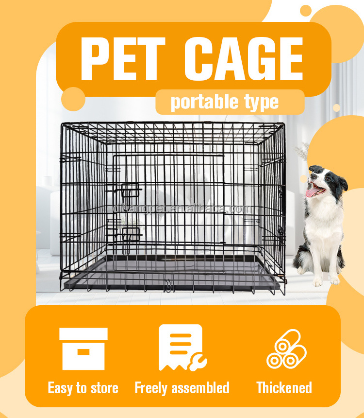 Humanized Design Foldable And Portable Cage Metal Dog Kennels And Crates For Large Dogs