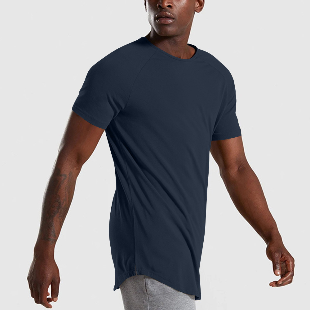 Wholesale 95 Cotton 5 Spandex T Shirts For Men Quick Drying T-shirt Outdoor Unisex Gym Training Jogging Sportswear