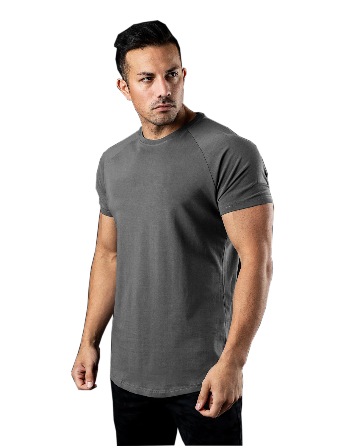 Mens Performance Custom Logo Fitness Gym T-shirt 95 Cotton 5 Spandex Sport Workout Gym Fitness T Shirts Short Sleeve Blank