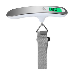 Wholesale Digital Hanging Suitcase Scale 50kg 10g Silver Handheld Travelers Electron 50kilos Travel Luggage Scale For Suitcase