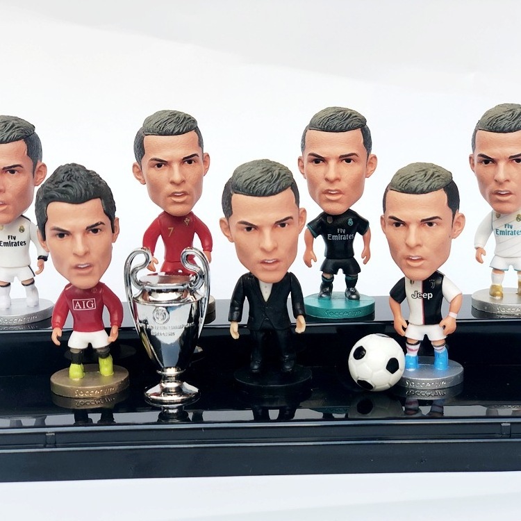 OEM Mini Football Player Action Figure Famous Football Star Figure Soccer Players Messi Plastic Toys Action Figure