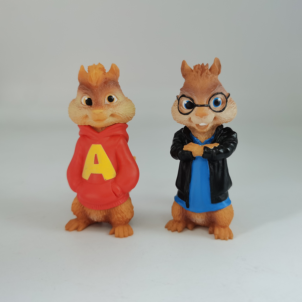 Custom Bulk Plastic Animal Figures Toy Plastic Toys Squirrel Animal Figures Custom Figurines