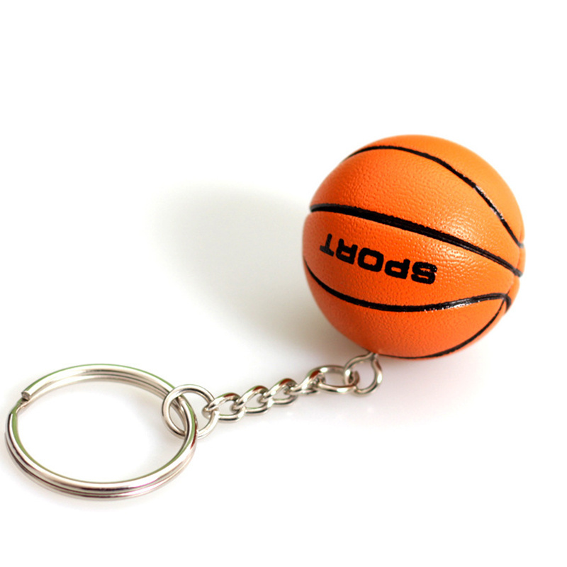 Cheap Factory Price Rubber Lakers Souvenirs 3D Sport Ball PVC Keychain Tennis NBA Basketball Ball Keychain