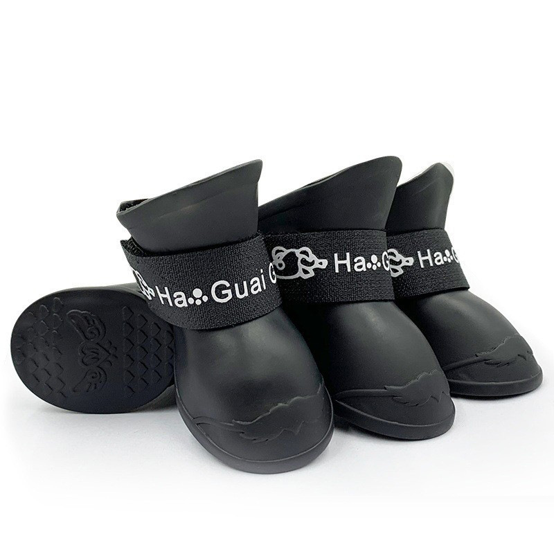 Dihua Customized Oem Soft Comfortable Strong Pet Waterproof Rain Shoes Anti-slip Soft Silicone Pet Shoes for dog