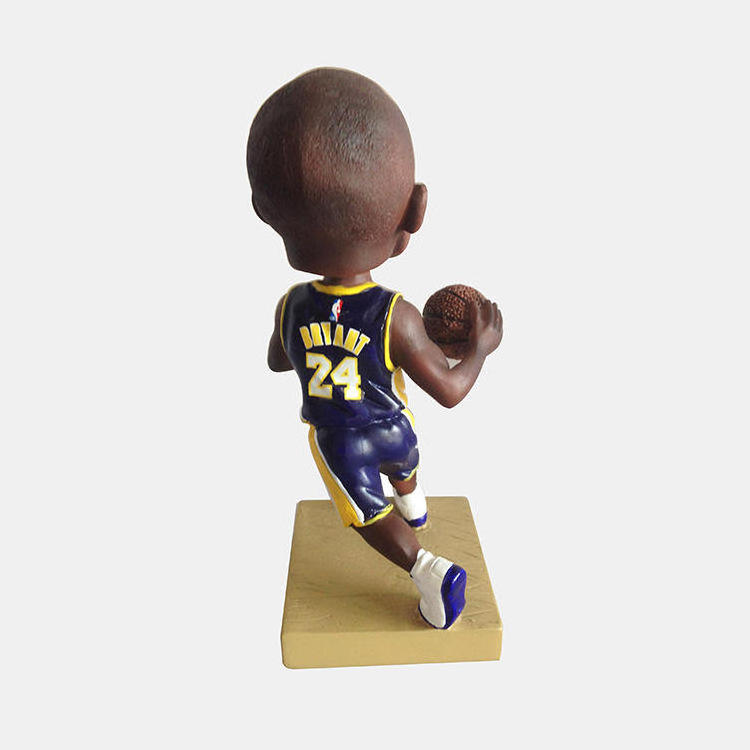 All Star Figure PVC Basketball Star Sculpture Decoration Action Figure Movement Head Statue