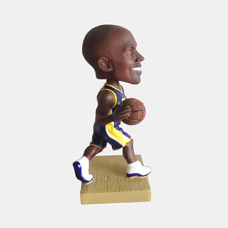 All Star Figure PVC Basketball Star Sculpture Decoration Action Figure Movement Head Statue