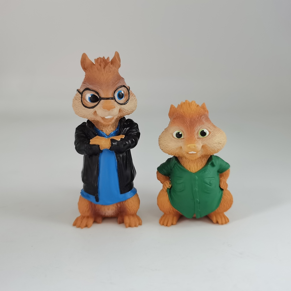 Custom Bulk Plastic Animal Figures Toy Plastic Toys Squirrel Animal Figures Custom Figurines