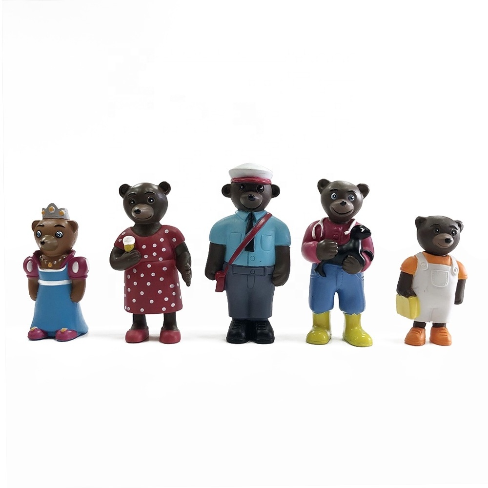 Dihua Custom Plastic Movie&TV Character Cartoon Action OEM Bear Figure Toy Anime 3D Figures