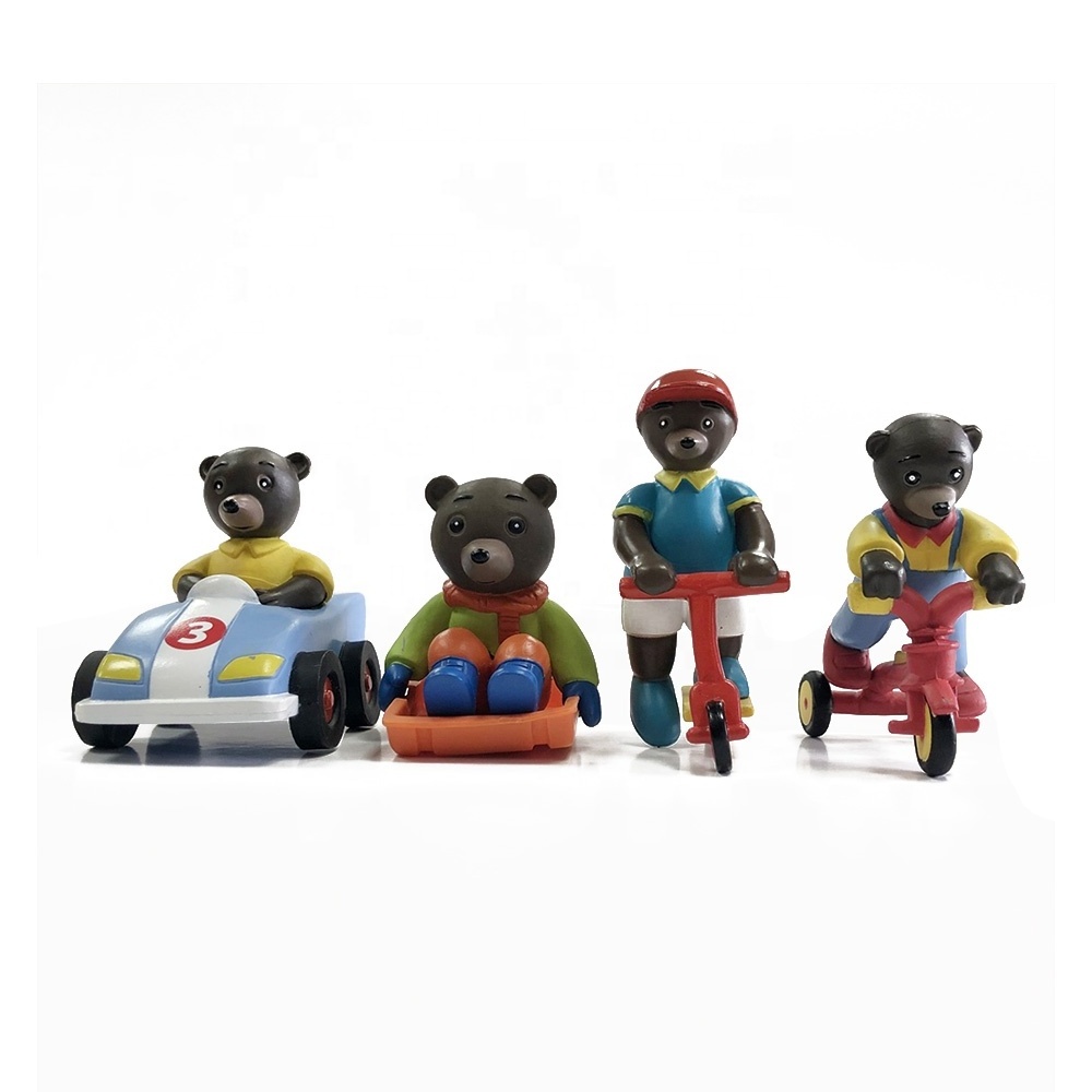 Dihua Custom Plastic Movie&TV Character Cartoon Action OEM Bear Figure Toy Anime 3D Figures