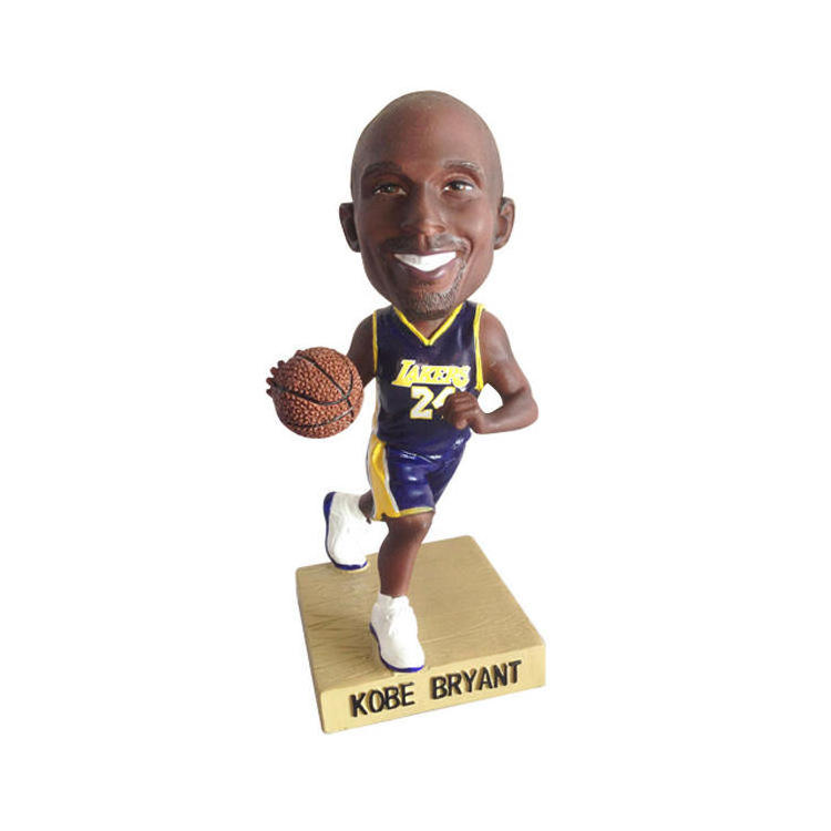 All Star Figure PVC Basketball Star Sculpture Decoration Action Figure Movement Head Statue