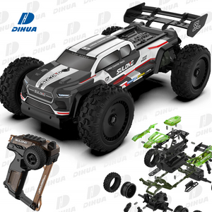 71 PCS DIY Electric Car Kit Stem Building Toy Model RC Car 4CH Remote Control Cross-country Car for Kids