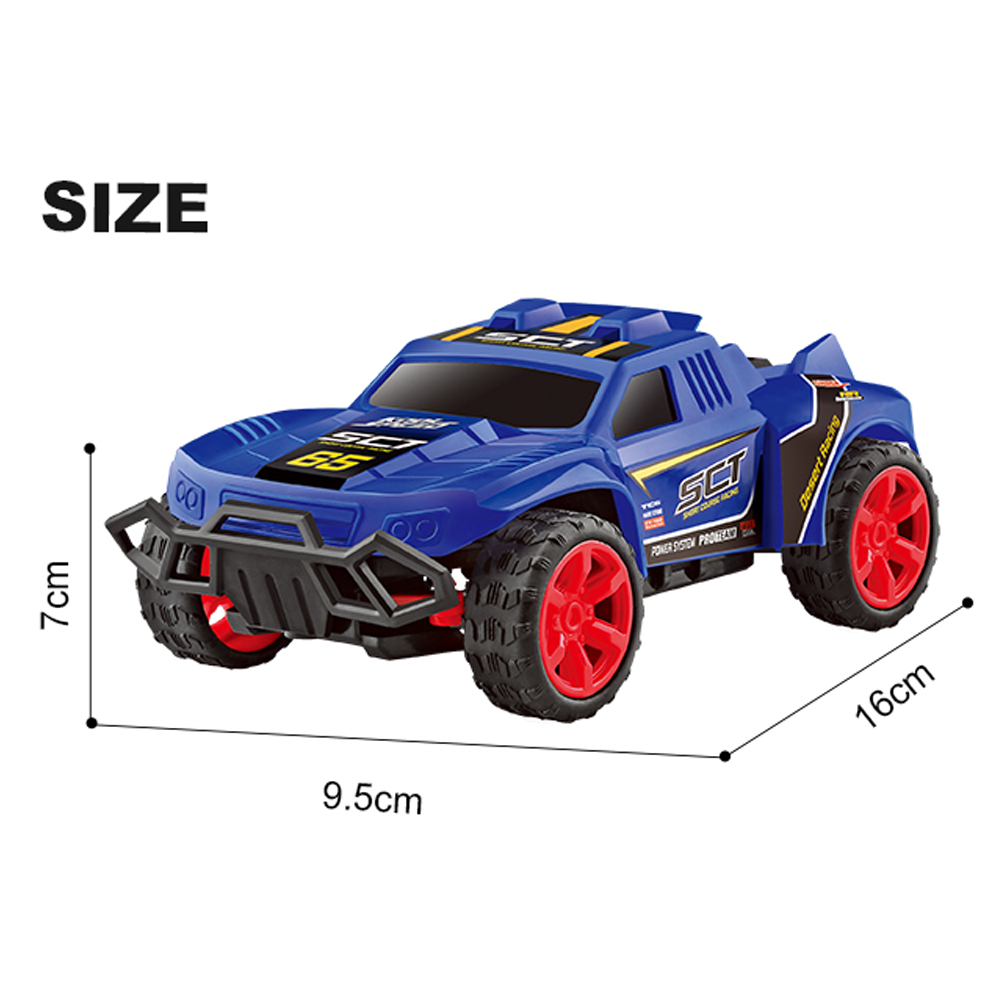 1:24 Scale 16 CM 27mhz Radio Control Buggy Full Function Desert Racing Car Kids RC Truck Toy Hobby Vehicle w/ Rubber Grip Tire