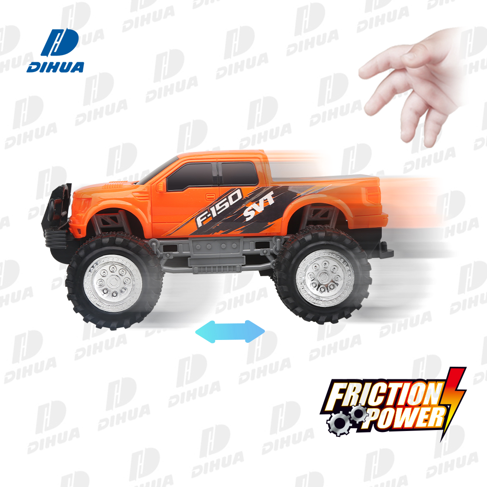 1:28 2pcs Twin Pack Play Set Friction Power Vehicle Ford F150 Raptor Official Licensed Wheels Toy Car Truck Off-Road Juguete