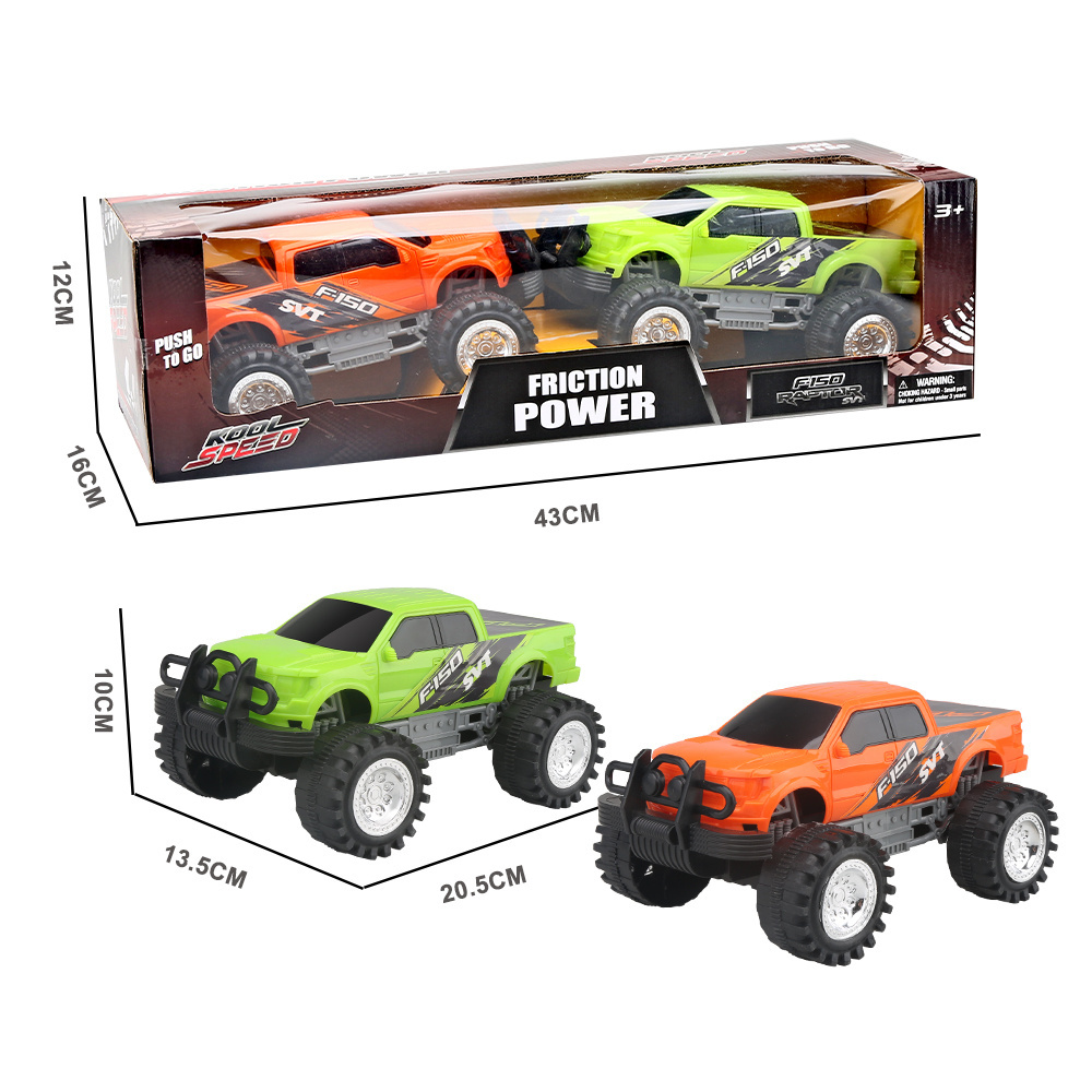 1:28 Official Licensed Ford F150 Raptor Kids Electric Toy Vehicle Twin Pack Friction Wheels Power Car Off Road Truck