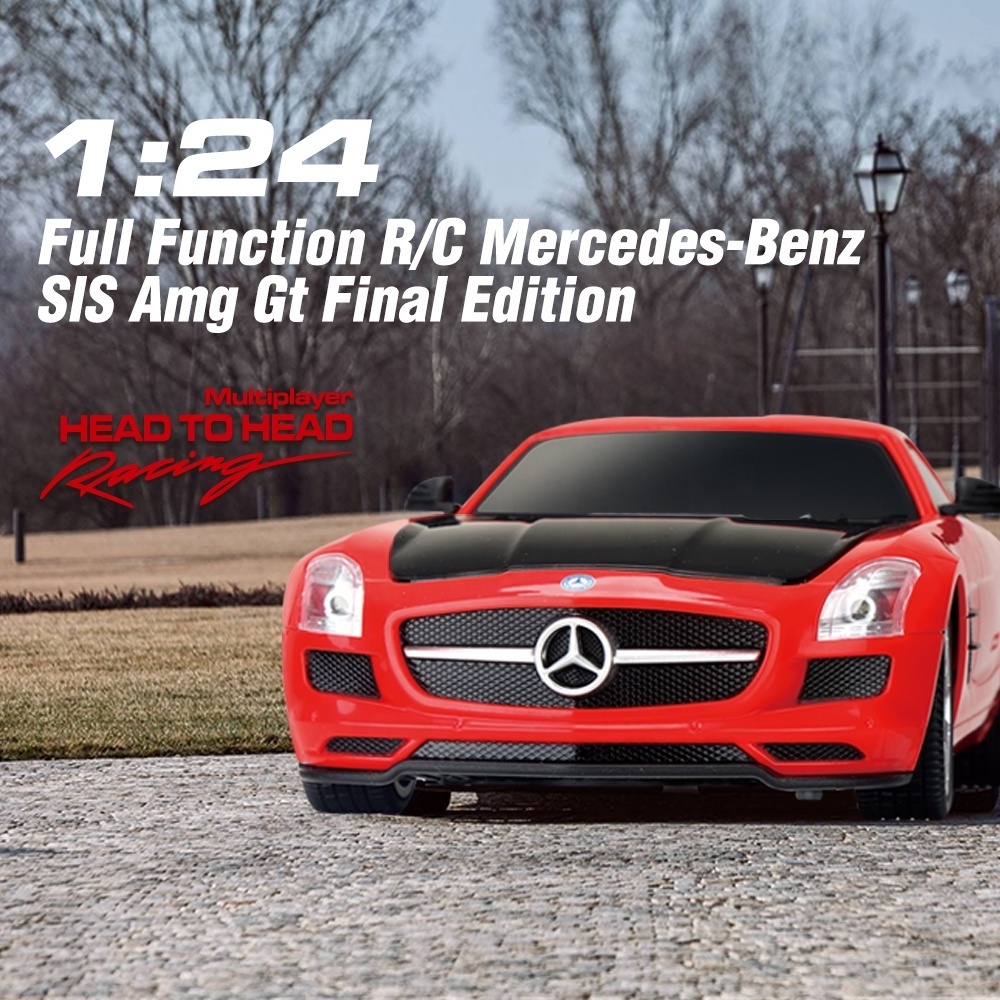 1:24 Scale RC Car Mercedes-Benz SLS AMG GT Final Edition Remote Control Car Official Licensed Model Racing Hobby w/ Headlight