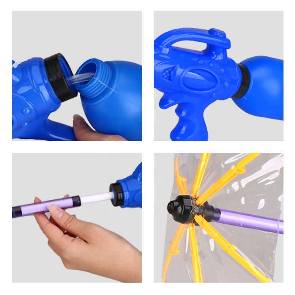 Kids Battle Water Gun with Transparent Umbrella, Unique Fight Protection Umbrella Water Gun Summer Beach Game