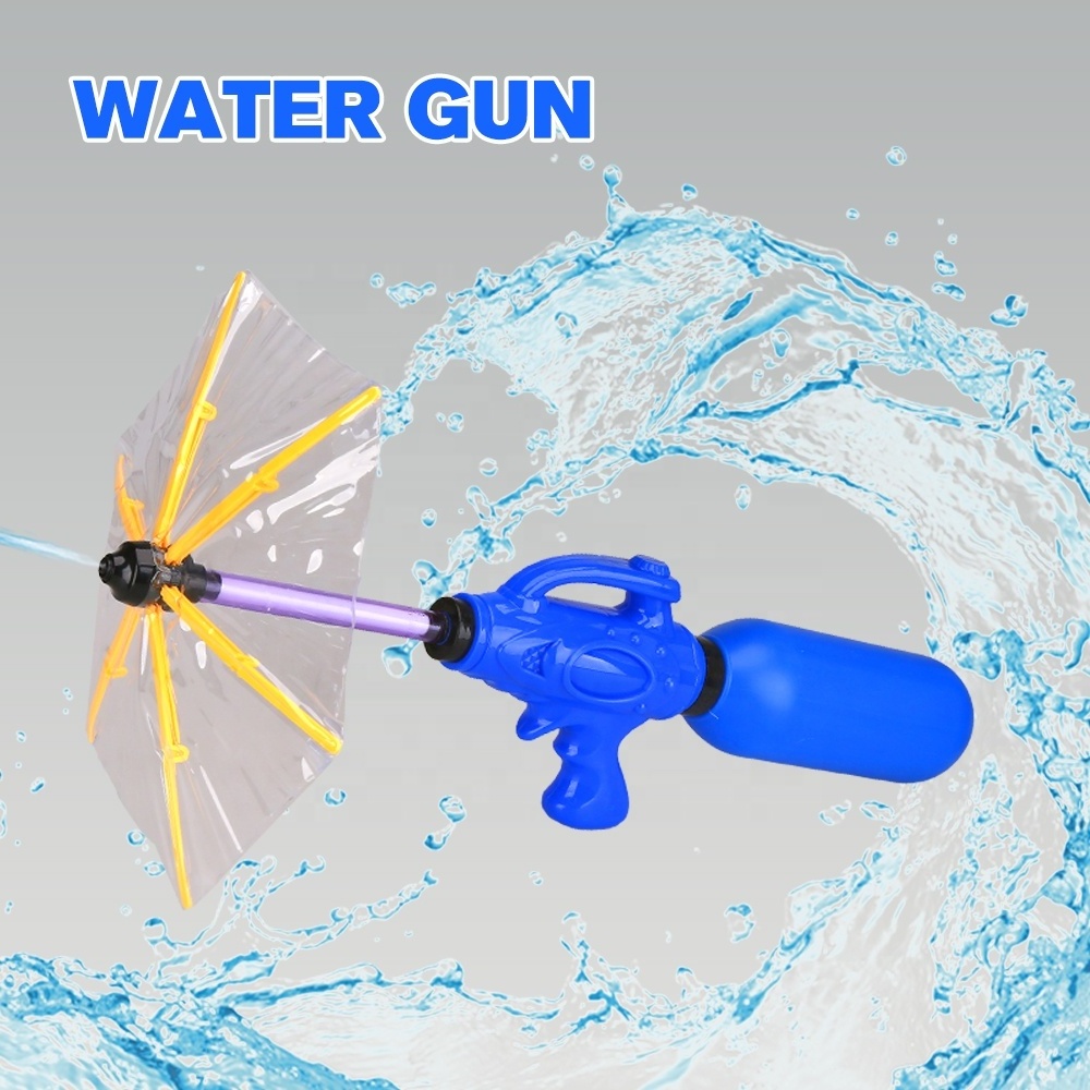 Kids Battle Water Gun with Transparent Umbrella, Unique Fight Protection Umbrella Water Gun Summer Beach Game