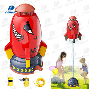 Summer Water Rocket Launcher Toy Outdoor Rocket Water Pressure Control Height Rocket Suspended Splash Toy for Kids