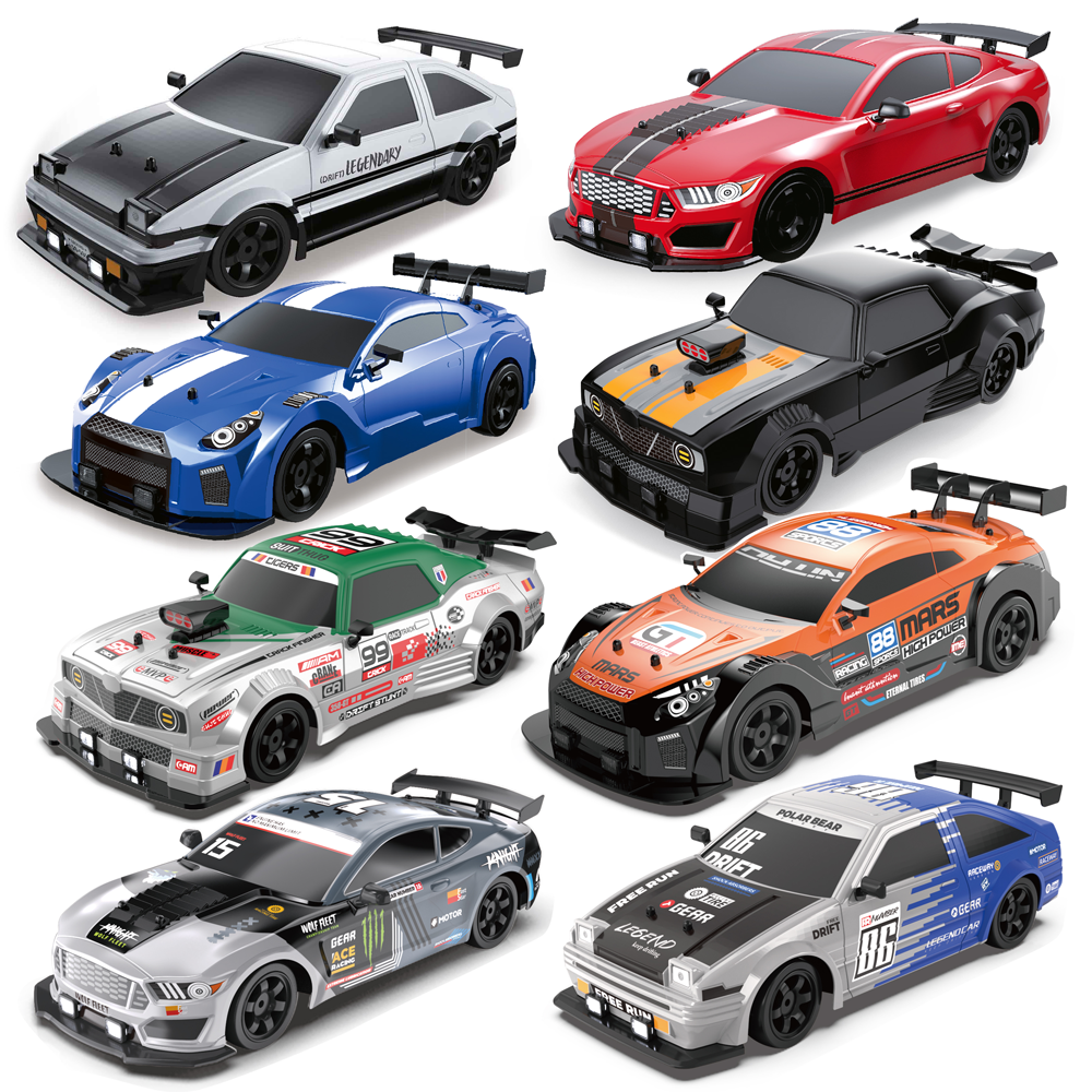 2.4G 1:16 RC Drift Racing Car Vehicle HSP 4WD Remote Control Car 18 km/h Race Car with Spray Replaceable Tires and Obstacles