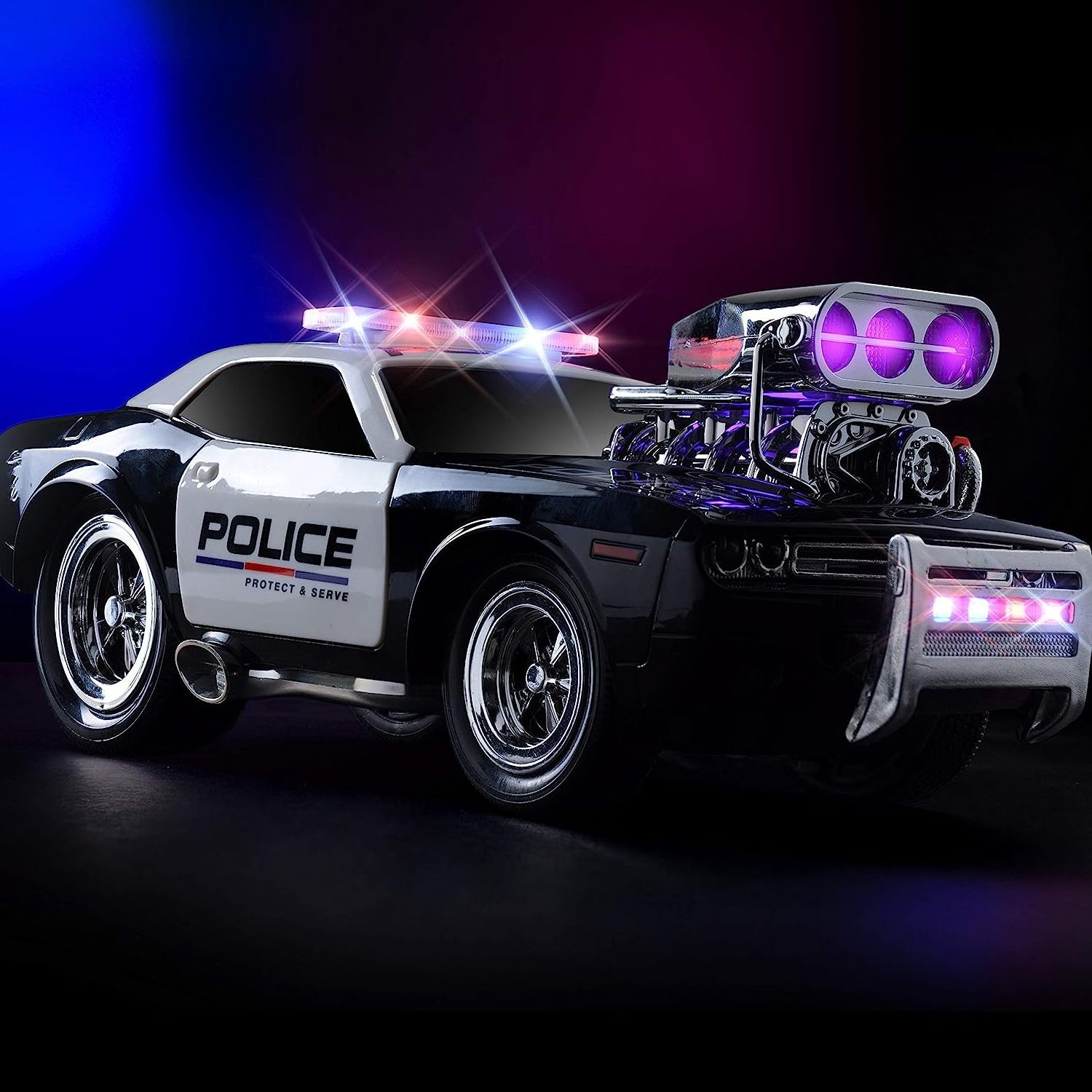 Hot Sale Cool RC Police Car for Kids RC Car Remote Control Toys 6 Channels Police Car Toys with Lights and Siren