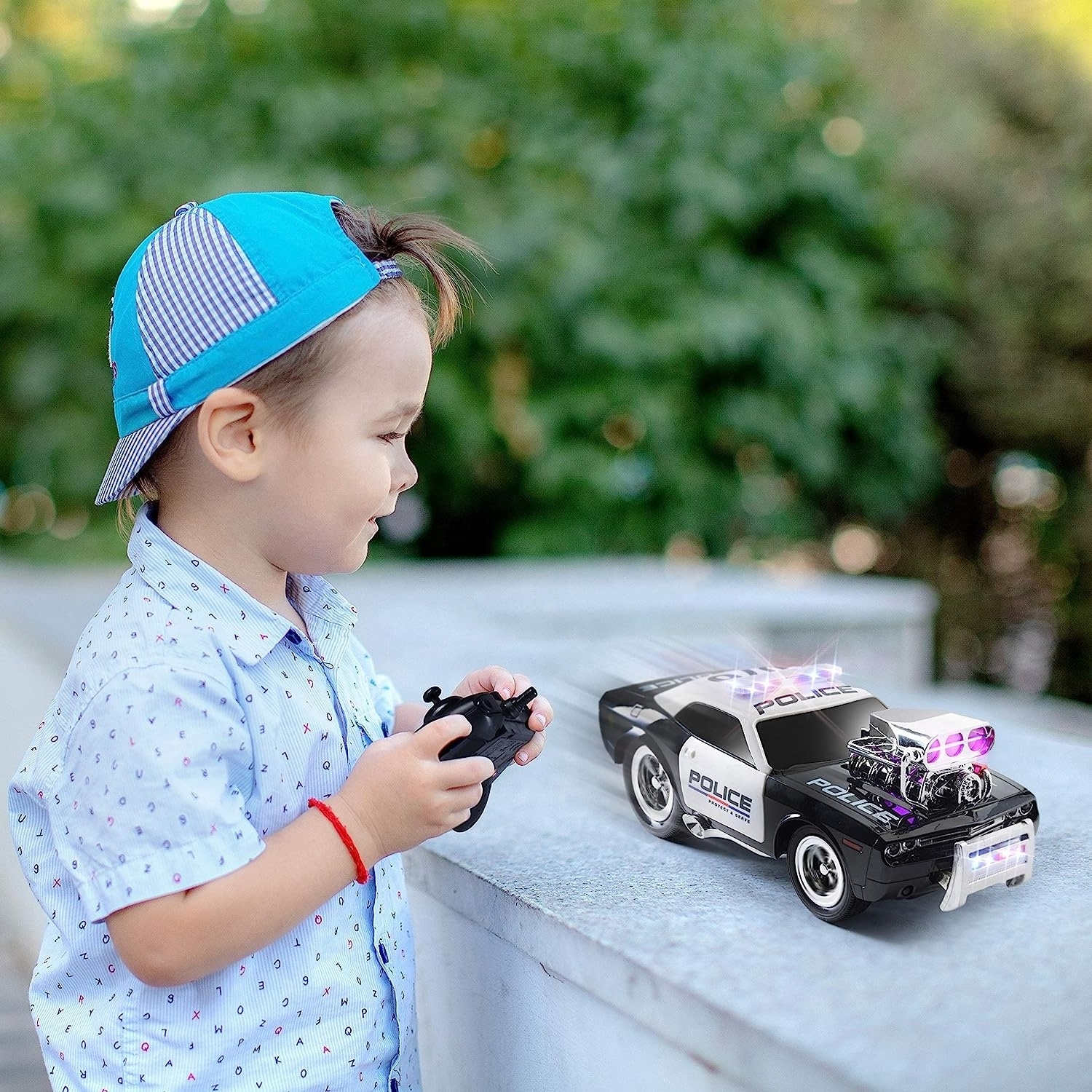 Hot Sale Cool RC Police Car for Kids RC Car Remote Control Toys 6 Channels Police Car Toys with Lights and Siren